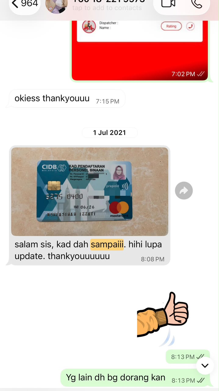 Testimoni pelanggan - Pelanggan 19