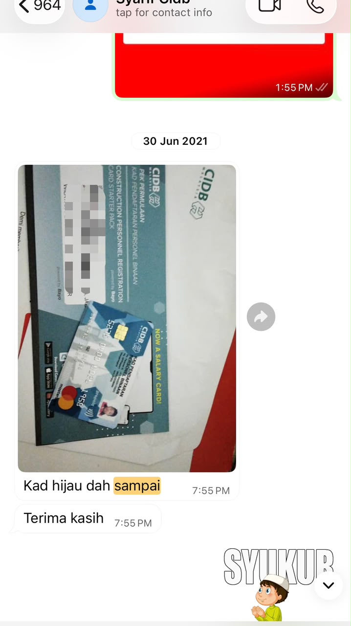 Testimoni pelanggan - Pelanggan 20