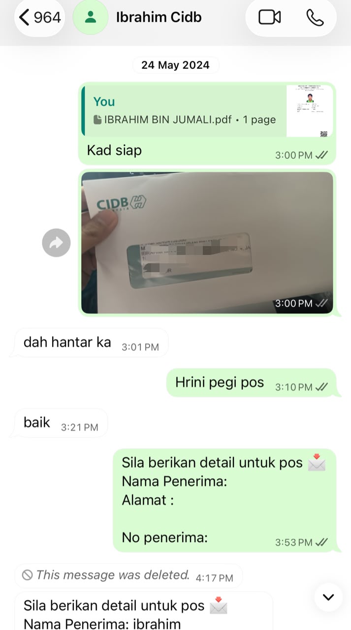 Testimoni pelanggan - Pelanggan 6